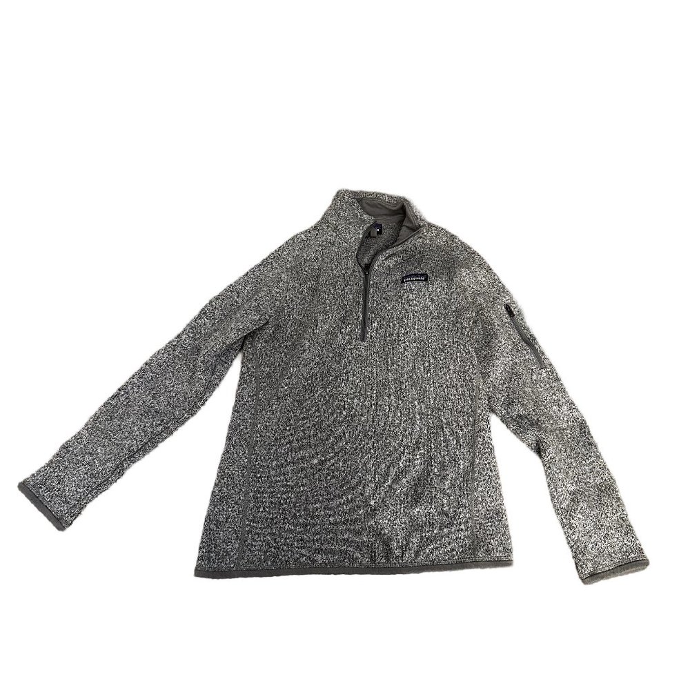 Birch White Patagonia 1/4 Zip Fleece Pullover Jacket